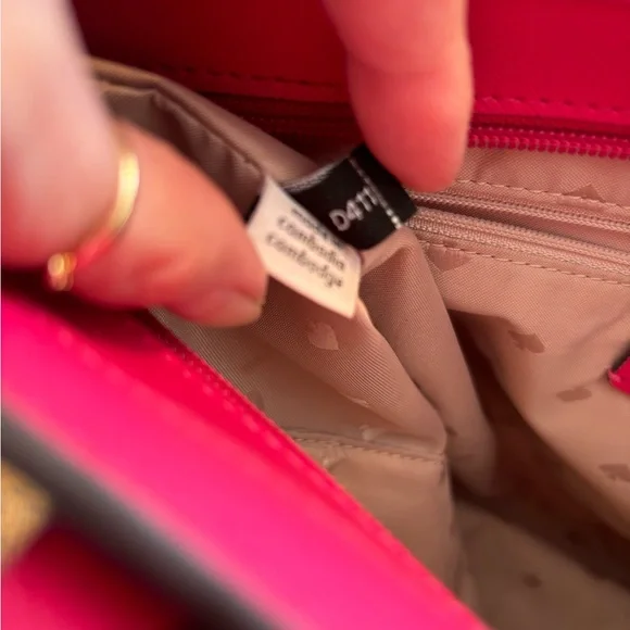 kate spade Hot Pink Bow Saffiano Tote - Picture 12 of 16